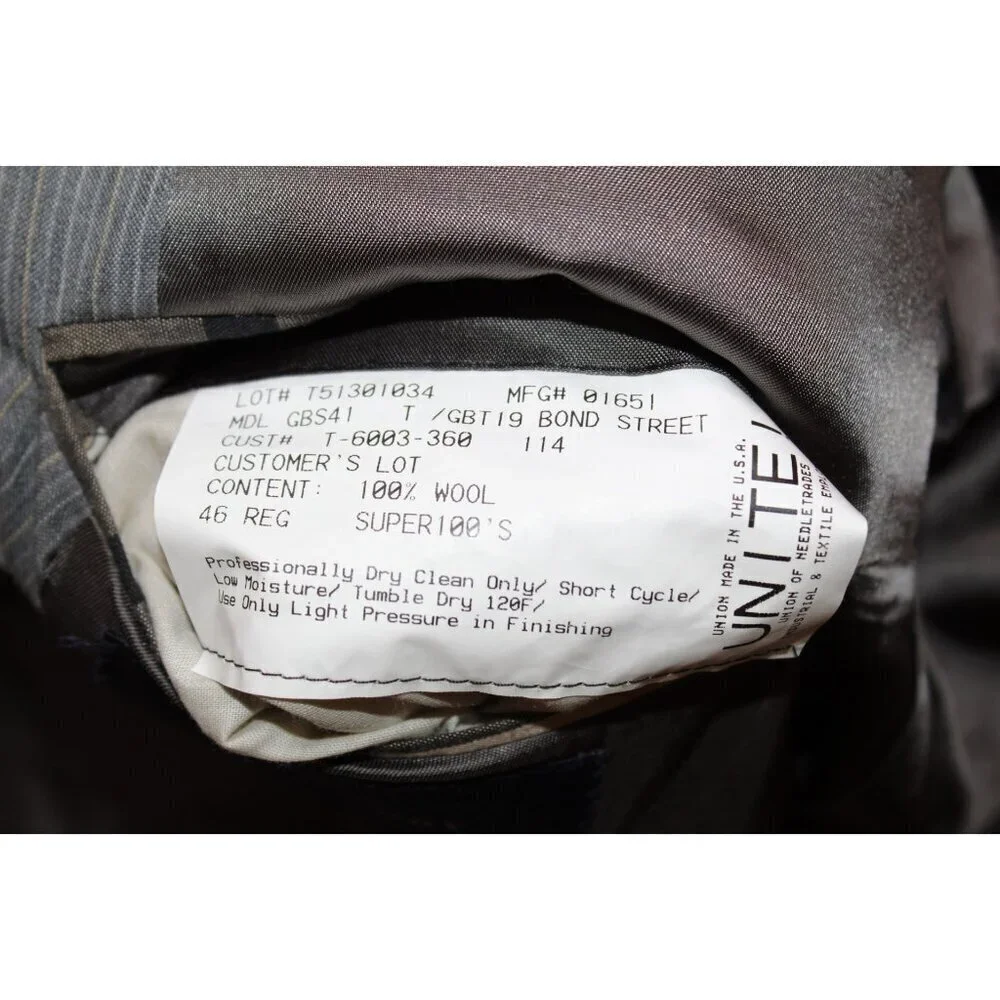 Burberry London 100% wool Men's Sport Jacket Size 46R Grey Blazer USA Union Made
